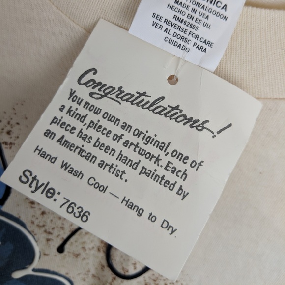 Ships Free⭐ 90's WET PAINT Hand Painted Tee - Picture 6 of 8